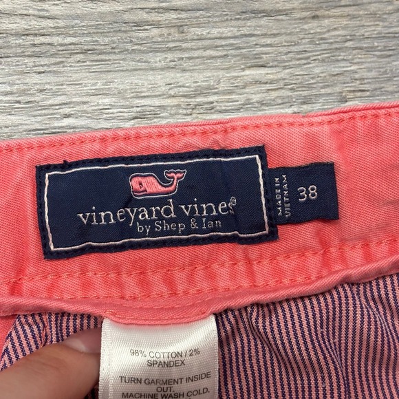 Vineyard Vines Pink Mens 38 6.5" Island‎ Shorts Chino Summer Cotton Flat Front - Picture 3 of 9